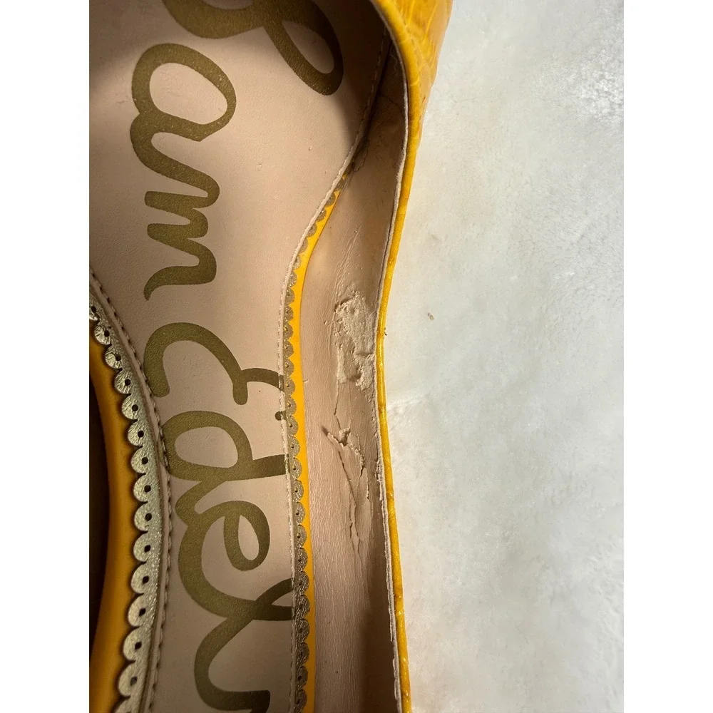 Sam Edelman Yellow Pointed Toe Sz 7 Pumps Heels Indie Sexy Office Siren